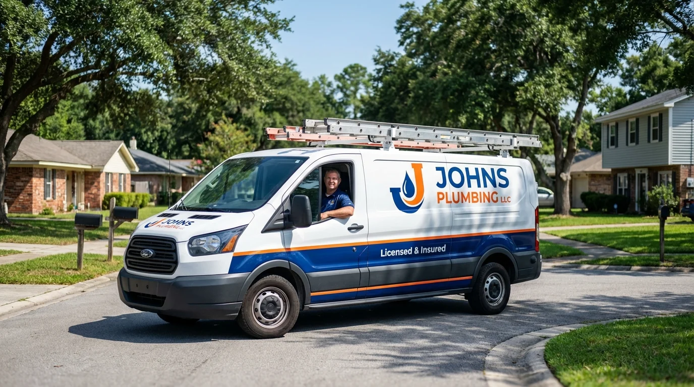 Johns Plumbing LLC service van in Prestonsburg, KY