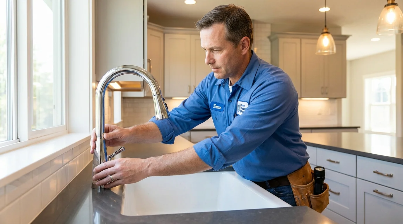 Kitchen faucet installation by Johns Plumbing LLC in Prestonsburg